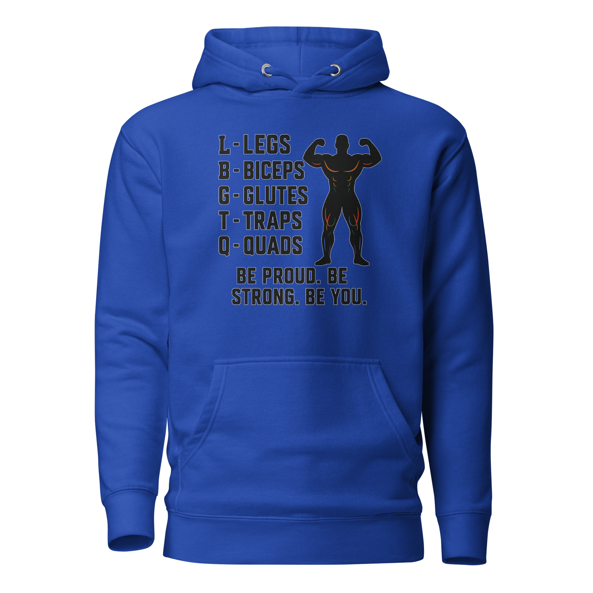 LGBTQ Fitness Hoodie – Legs, Biceps, Glutes, Traps, Quads | Unisex Gym Wear