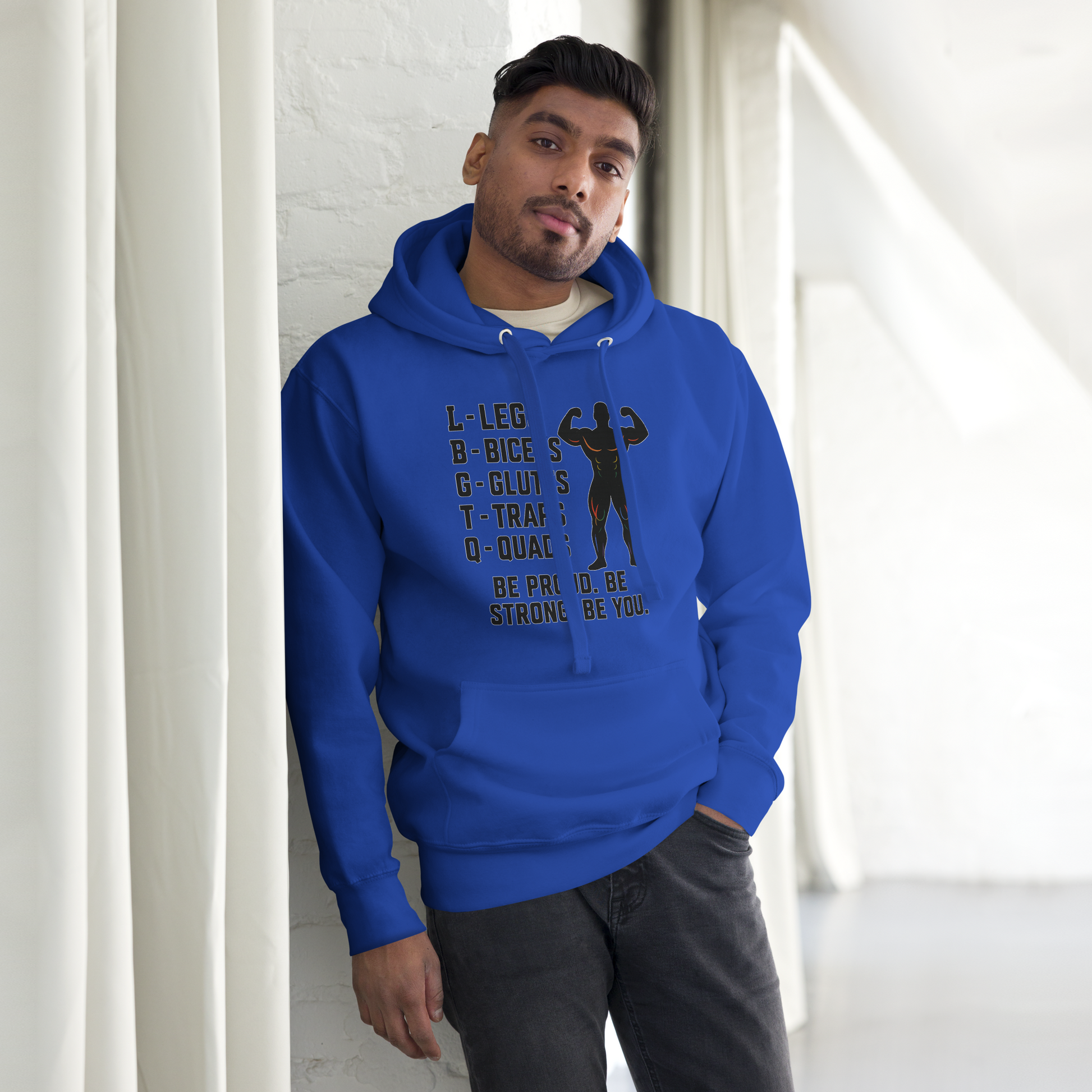 LGBTQ Fitness Hoodie – Legs, Biceps, Glutes, Traps, Quads | Unisex Gym Wear