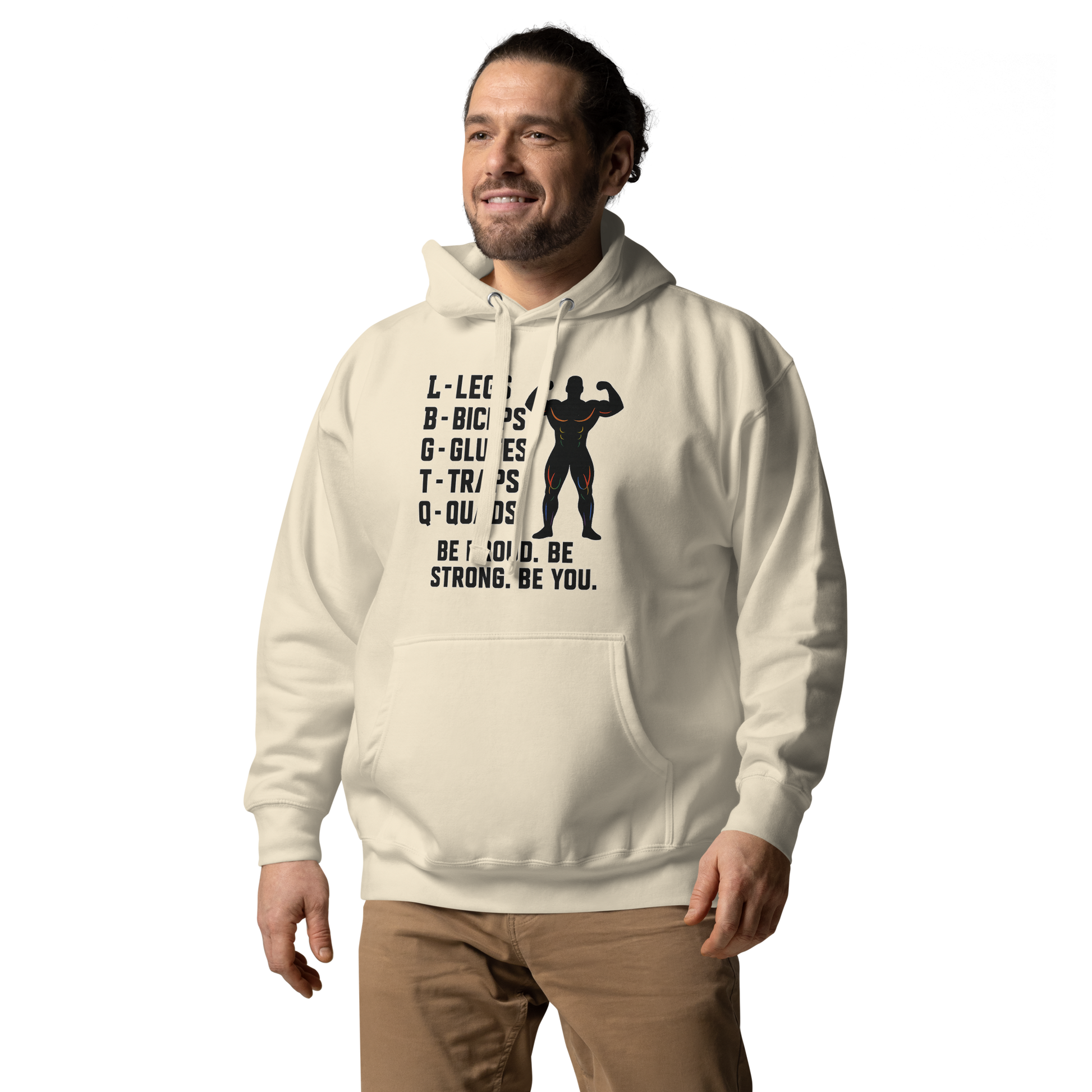 LGBTQ Fitness Hoodie - Legs, Biceps, Glutes, Traps, Quads | Unisex Gym Wear