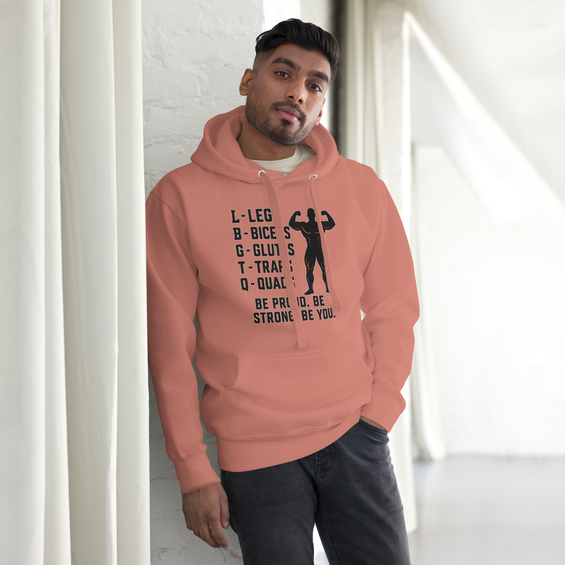 LGBTQ Fitness Hoodie – Legs, Biceps, Glutes, Traps, Quads | Unisex Gym Wear
