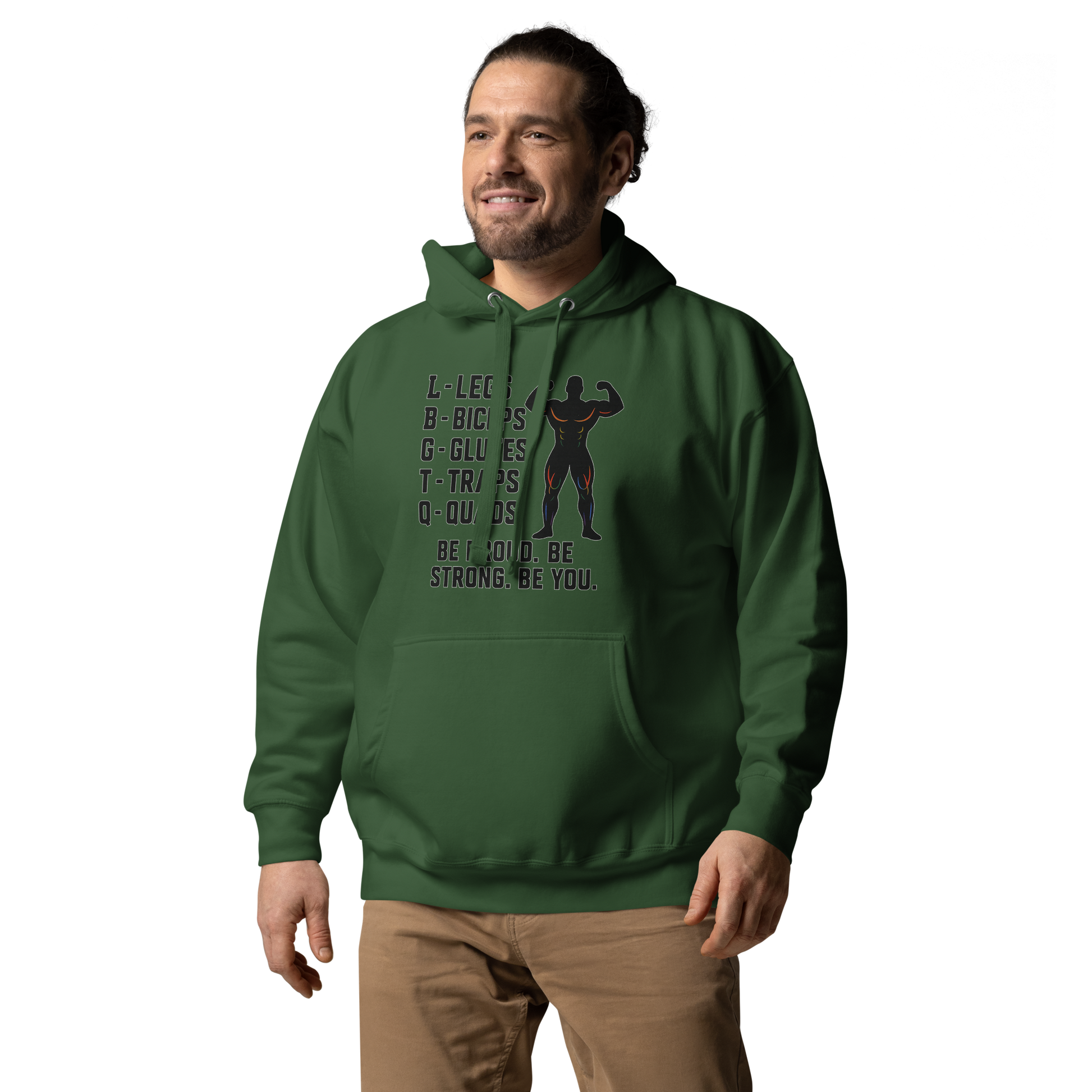 LGBTQ Fitness Hoodie - Legs, Biceps, Glutes, Traps, Quads | Unisex Gym Wear