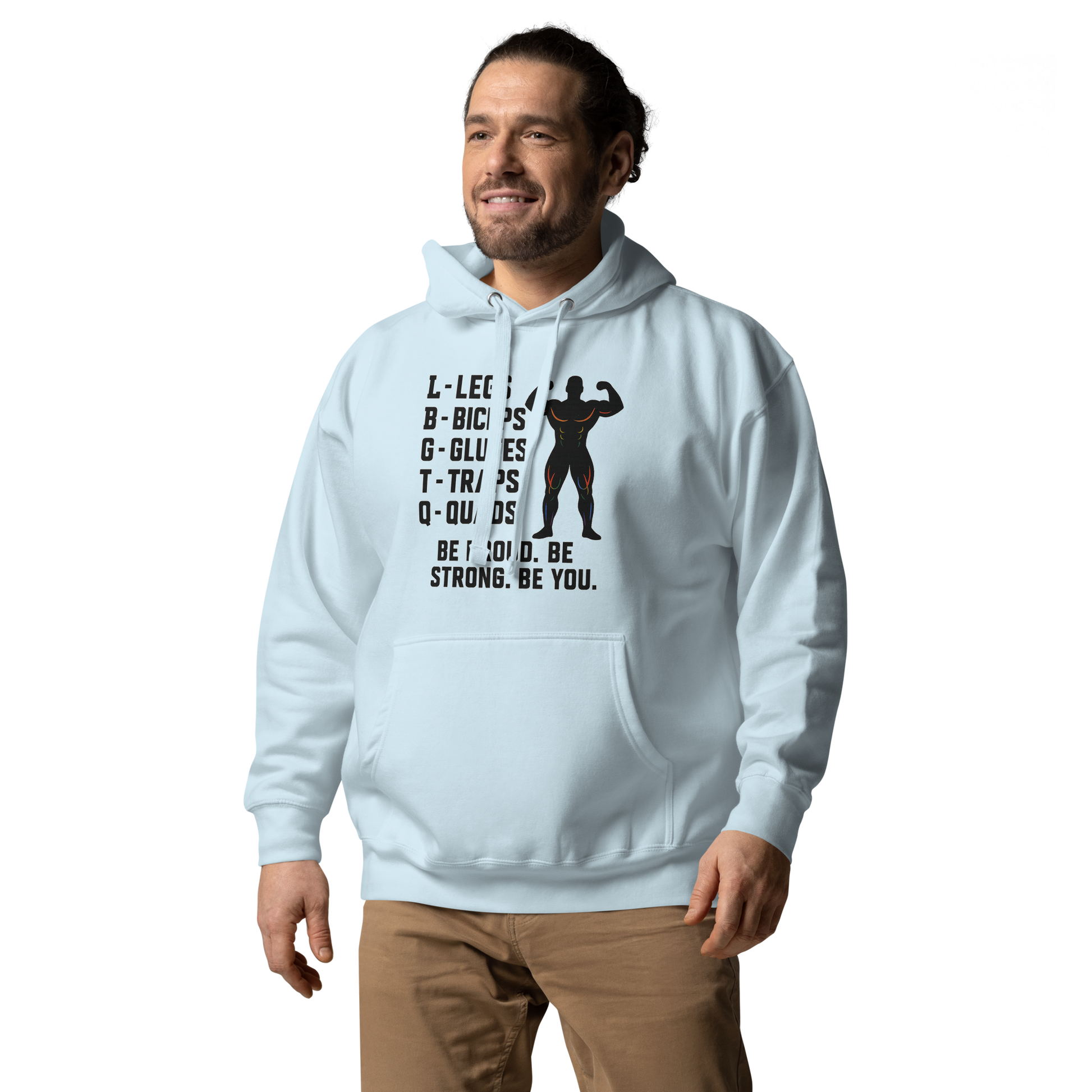LGBTQ Fitness Hoodie - Legs, Biceps, Glutes, Traps, Quads | Unisex Gym Wear