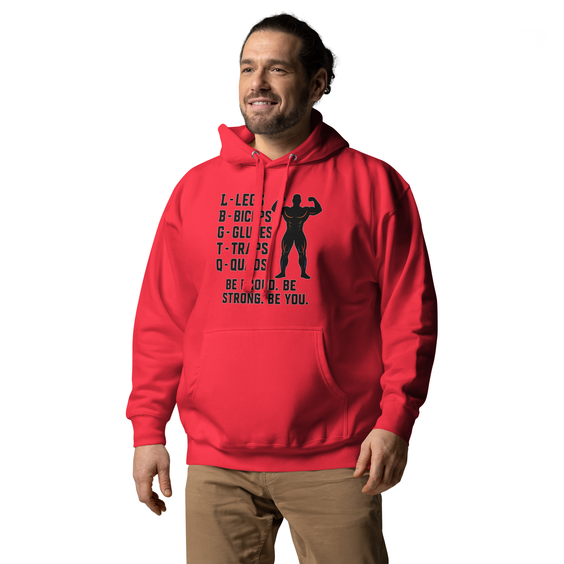 LGBTQ Fitness Hoodie - Legs, Biceps, Glutes, Traps, Quads | Unisex Gym Wear