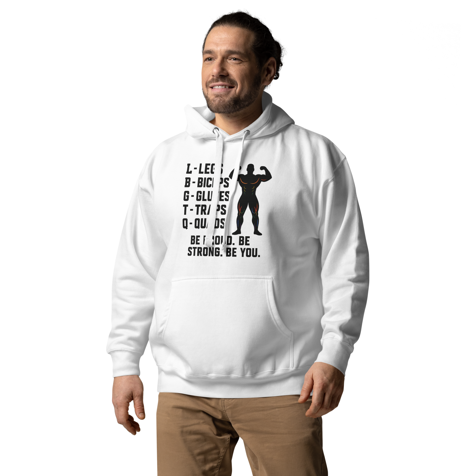 LGBTQ Fitness Hoodie - Legs, Biceps, Glutes, Traps, Quads | Unisex Gym Wear